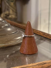 Load image into Gallery viewer, Vintage Sterling Silver &amp; Cubic Zirconia CZ Solitaire Dainty Thin Ring US Size 6
