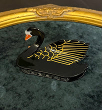 Load image into Gallery viewer, Black Swan Hair Claw Clip
