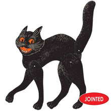 Load image into Gallery viewer, Vintage Halloween Jointed Scratch Cat 20 ½", printed 2 sides
