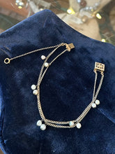 Load image into Gallery viewer, Vintage Circa 1940s Hallmarked HERTZBERG 1/20 14K GF Gold Filled &amp; Pearl Dainty Necklace or Bracelet Midcentury

