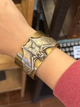 Load image into Gallery viewer, Handmade Gothic Solid Brass Bat Wide Cuff Bracelet - Carmilla
