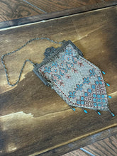 Load image into Gallery viewer, Antique Art Deco 1920s MANDALIAN MFG Co. Multicolor Enameled Metal Mesh Purse Handbag
