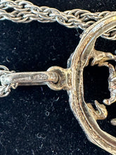 Load image into Gallery viewer, Vintage Sterling Silver Scorpion Zodiac Scorpio Pendant Necklace 24.25”
