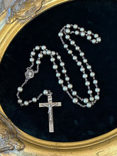 Load image into Gallery viewer, Vintage All Sterling Silver Bead Rosary Crucifix Religious 19.9” 37.89g
