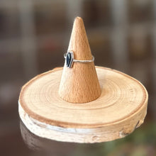 Load image into Gallery viewer, Sterling Silver &amp; Black Onyx Coffin Ring US Size 8
