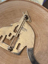 Load image into Gallery viewer, Vintage Modernist Sterling Silver Kangaroo &amp; Baby Joey Brooch Pin Mexico
