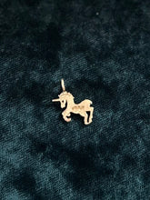 Load image into Gallery viewer, You Pick! Vintage 14k Yellow Gold Charms Pendants | Penguin, Chariot, Cat, Teddy Bear, #1 Mom, Unicorn
