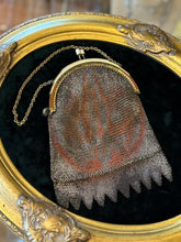 Load image into Gallery viewer, Vintage Art Deco 1930s German Micro Mesh Art Deco Burnt Orange Enameled Flapper Purse Handbag

