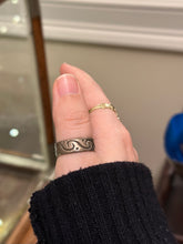 Load image into Gallery viewer, Vintage Signed Taxco Sterling Silver Wave Design Band Ring US Size 8.5 Unisex
