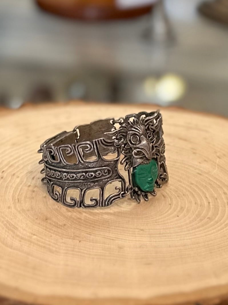 TAXCO SILVER BRACELETシルバー　ブレスMEXCO メキシコ VTG Taxco Mexico Modernist Link Bracelet 925 Sterling Silver
