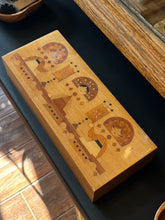 Load image into Gallery viewer, Vintage 1980s USSR Russian Wooden Marquetry Inlay “Three Girls Under the Window” Rectangular Hinged Box 11.9x4.9”
