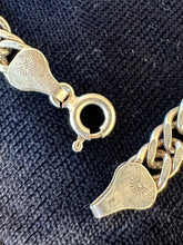 Load image into Gallery viewer, Vintage Sterling Silver Italy Flat Curb Link Chain Necklace Unisex 24”
