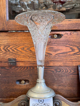 Load image into Gallery viewer, Edwardian Cut Glass Trumpet Vase circa 1900s
