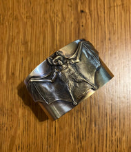 Load image into Gallery viewer, Handmade Gothic Solid Brass Bat Wide Cuff Bracelet - Lucretia
