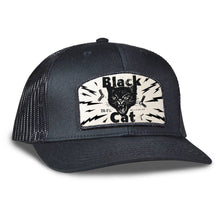 Load image into Gallery viewer, Black Cat - Archie Trucker Hat: Black
