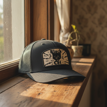 Load image into Gallery viewer, Black Cat - Archie Trucker Hat: Black
