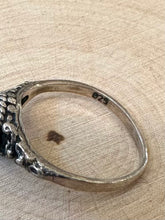 Load image into Gallery viewer, Dainty Vintage 925 Sterling Silver Black Onyx Ring US Size 6 1/4
