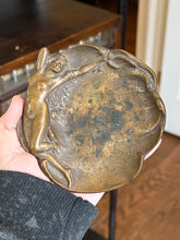 Load image into Gallery viewer, Antique Art Nouveau Brass Nude Woman Waves Sea Nymph Trinket Dish Ring Dish Tray
