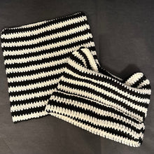 Load image into Gallery viewer, Striped Crocheted Cat Ear Hat | 3 different colors
