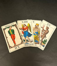 Load image into Gallery viewer, Vintage Tarot Cards 1970 Switzerland AG Muller + CIE Complete with Instructions
