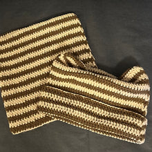 Load image into Gallery viewer, Striped Crocheted Cat Ear Hat | 3 different colors
