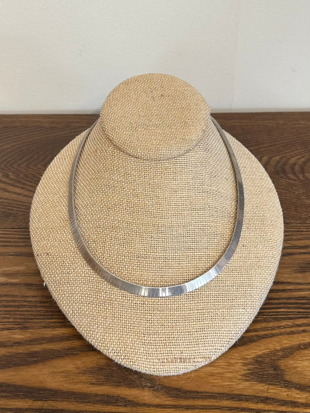 Vintage 1990s 925 ITALY Sterling Silver 6mm Omega Chain Necklace 18”