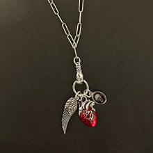 Load image into Gallery viewer, “ETERNAL” Handmade Necklace Paperclip Chain &amp; Charms

