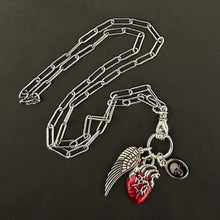 Load image into Gallery viewer, “ETERNAL” Handmade Necklace Paperclip Chain &amp; Charms
