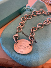Load image into Gallery viewer, Please Return To TIFFANY &amp; CO Tag Oval Link Sterling Silver Necklace Original Box and Pouch
