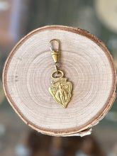 Load image into Gallery viewer, Vintage 1970s GUCCI Soldier Shield Dog Clip Clasp Gold Tone Charm Bag Pull
