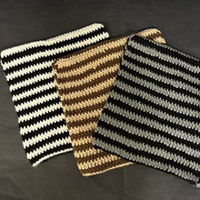 Load image into Gallery viewer, Striped Crocheted Cat Ear Hat | 3 different colors
