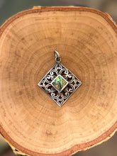 Load image into Gallery viewer, You Pick! Vintage Filigree Silver Gemstone Pendants | 800 Silver Citrine OR 925 Silver Abalone
