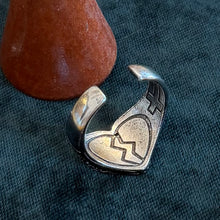 Load image into Gallery viewer, Eternal Love Broken Heart Adjustable Ring | Silver Tone or Two Tone
