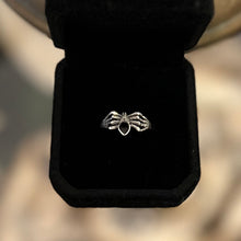 Load image into Gallery viewer, Dainty Sterling Silver &amp; Black Onyx Spider Ring US Size 5
