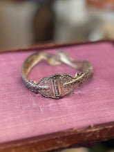 Load image into Gallery viewer, Vintage SPERO Art Deco Silver Tone Chrome Engraved Dual Snake Head Hinged Bangle Bracelet
