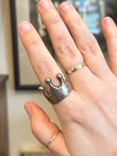 Load image into Gallery viewer, Rare Vintage Sterling Silver 925 Mexico Crown Unisex or Men’s Statement Ring US Size 8 3/4
