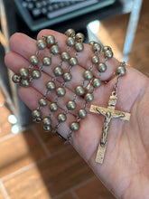 Load image into Gallery viewer, Vintage All Sterling Silver Bead Rosary Crucifix Religious 19.9” 37.89g
