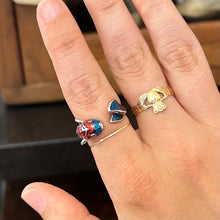 Load image into Gallery viewer, Adjustable Silver Tone &amp; Enamel Koi Fish Ring
