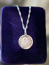 Load image into Gallery viewer, Vintage 925 Sterling Silver Italy Hallmarked Rare Roman Gemini Twins Depiction Pendant Necklace 17.9” Zodiac Astrology
