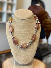 Load image into Gallery viewer, BIJOUX GIVENCHY Vintage 1990s Necklace Shiny Silver Tone &amp; Lucite &quot;Gems&quot; w Tag

