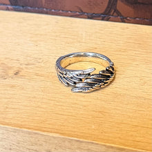 Load image into Gallery viewer, Silver Tone Angel Wing Rings | Adjustable
