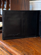 Load image into Gallery viewer, Vintage YSL Yves Saint Laurent Men’s Imported Roma Leather Bifold Wallet Black &amp; Tan
