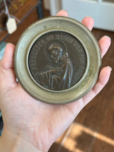 Load image into Gallery viewer, Antique Art Deco 1920s Religious Wall Medallion St. Francis of Assisi VII Centenario 1226-1926 Made in Germany
