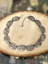 Load image into Gallery viewer, Rare Vintage 1960s Signed Napier Silver Tone Asian Cut Out Link Choker Collar Necklace 16.25” Hook Closure
