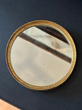 Load image into Gallery viewer, Vintage Midcentury Floral Painted Courting Couple Vanity Box Mirror Lid ONLY 4.5”
