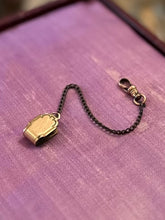 Load image into Gallery viewer, Antique Edwardian Pocket Watch Chain Vest Clip, Dog Clasp Gold Tone Safety Fob Attachment Patent Pending
