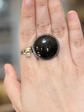 Load image into Gallery viewer, Vintage 1960s - 70s Taxco Mexico Signed 925 MCR Sterling Silver Large Brown Speckled Stone Statement Ring Adjustable
