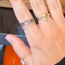 Load image into Gallery viewer, Silver Tone Bat Wing Rings | Adjustable
