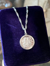 Load image into Gallery viewer, Vintage 925 Sterling Silver Italy Hallmarked Rare Roman Gemini Twins Depiction Pendant Necklace 17.9” Zodiac Astrology

