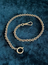 Load image into Gallery viewer, Vintage Midcentury Gold Tone Textured Link Watch Chain Dog Clip Clasp 11.75”

